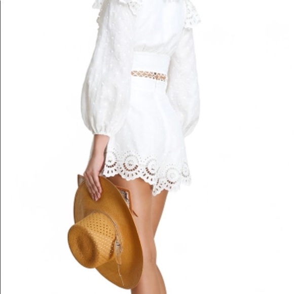 Zimmermann Bellitude Scalloped Eyelet Linen Shorts - Picture 3 of 14